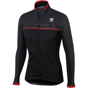 Sportful Giro Softshell bunda čierna/antracit/červená