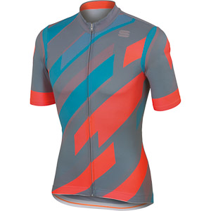 Sportful Volt cyklistický dres sivý/modrý/koralový