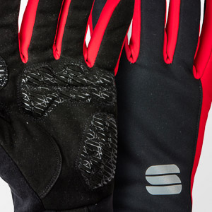 Sportful WindStopper Essential 2 rukavice čierne/červené