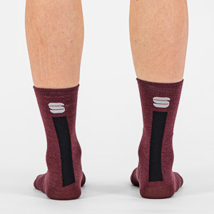 SPORTFUL CYCLING WOOL WOMAN 16 SOCKS RED WINE BLACK