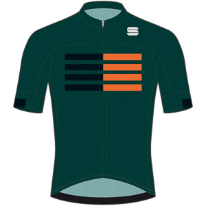 Sportful Wire Jersey Sea Moss Black Orange SDR
