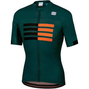 Sportful Wire Jersey Sea Moss Black Orange SDR