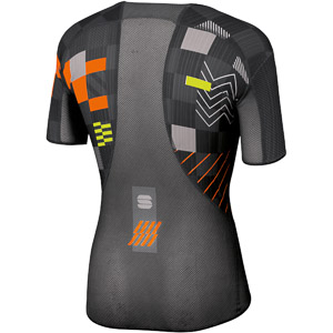 Sportful Pro Baselayer Tee Black Anthracite Orange SDR