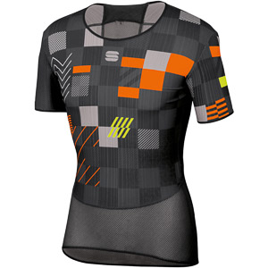 Sportful Pro Baselayer Tee Black Anthracite Orange SDR