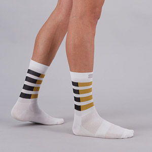 Sportful Mate ponožky biele/antracitové/zlaté