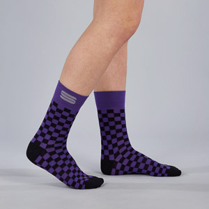 SPORTFUL CYCLING CHECKMATE W SOCKS VIOLET BLACK