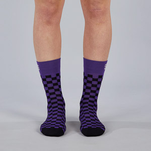 SPORTFUL CYCLING CHECKMATE W SOCKS VIOLET BLACK