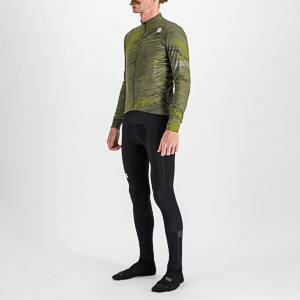 SPORTFUL CYCLING CLIFF SUPERGIARA THERMAL JERSEY BEETLE GUACAMOLE BLACK