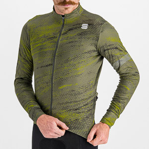 SPORTFUL CYCLING CLIFF SUPERGIARA THERMAL JERSEY BEETLE GUACAMOLE BLACK