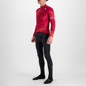 SPORTFUL CYCLING CLIFF SUPERGIARA THERMAL JERSEY RED RUMBA POMPELMO RED WINE