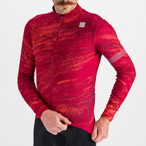 SPORTFUL CYCLING CLIFF SUPERGIARA THERMAL JERSEY RED RUMBA POMPELMO RED WINE