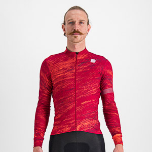SPORTFUL CYCLING CLIFF SUPERGIARA THERMAL JERSEY RED RUMBA POMPELMO RED WINE