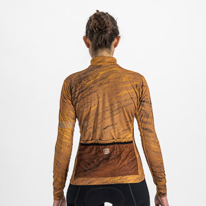 SPORTFUL CYCLING CLIFF SUPERGIARA W THERMAL JERSEY LEATHER GOLDEN OAK BLACK