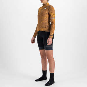 SPORTFUL CYCLING CLIFF SUPERGIARA W THERMAL JERSEY LEATHER GOLDEN OAK BLACK