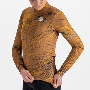 SPORTFUL CYCLING CLIFF SUPERGIARA W THERMAL JERSEY LEATHER GOLDEN OAK BLACK