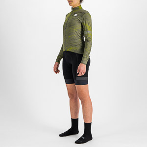 SPORTFUL CYCLING CLIFF SUPERGIARA W THERMAL JERSEY BEETLE GUACAMOLE BLACK