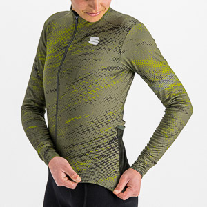 SPORTFUL CYCLING CLIFF SUPERGIARA W THERMAL JERSEY BEETLE GUACAMOLE BLACK