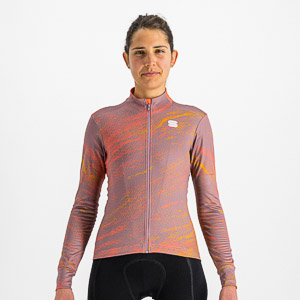 Sportful CLIFF SUPERGIARA THERMAL dámsky dres fialový/červený grepfruit/zlatý