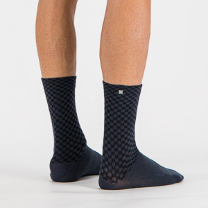 SPORTFUL CYCLING CHECKMATE WINTER SOCKS BLACK GALAXY BLUE