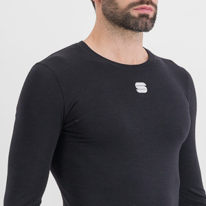 Sportful MERINO LAYER tričko s dlhým rukávom čierne