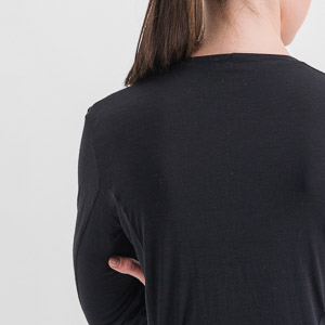 Sportful MERINO dámske tričko s dlhým rukávom čierne