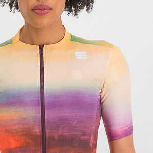 Sportful FLOW SUPERGIARA dámsky dres carmine rose yellow