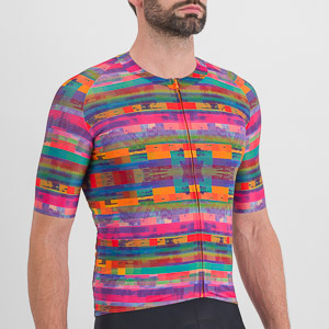 Sportful GLITCH BOMBER dres multicolor pink