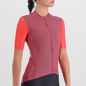 Sportful Cycling Checkmate  W Jersey Pompelmo Mulled Grape