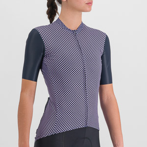 Sportful Cycling Checkmate  W Jersey Galaxy Blue Chalck Violet