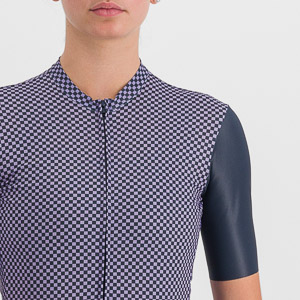 Sportful Cycling Checkmate  W Jersey Galaxy Blue Chalck Violet
