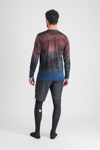 Sportful FLOW GIARA tričko s dlhým rukávom berry blue/cayenna red