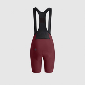 Sportful Colorful Pulse dámske cyklo šortky s trakmi Red Wine
