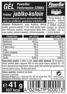 PowerBar PowerGel 41g Zelené Jablko + Kofeín