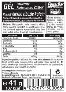 PowerBar PowerGel 41g Čierne ríbezle + Kofeín