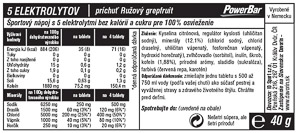 PowerBar 5 Elektrolytov 10 tabliet - Ružový Grepfruit