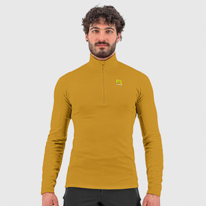 Karpos CRODA LIGHT Half Zip flíska zlatohnedá