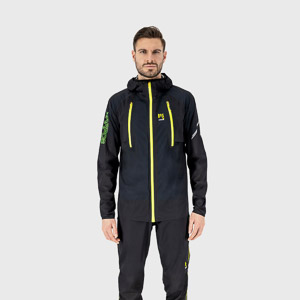 Karpos Lavaredo Rain Bunda čierna/zelená fluo