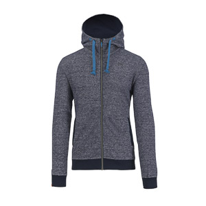 Totoga Hemp Full-Zip Hoodie Sky Captain Melange