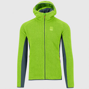 Rocchetta Hoodie Fleece Lime Green/dark Slate