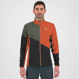 Karpos FEDERA FULL-ZIP flíska Black Sand/Thyme/Spicy Orange