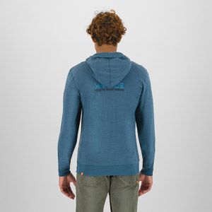 KARPOS COPPOLO MERINO FULL ZIP HOODIE STARGAZER/NIAGARA