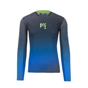 Val Di Dentro Jersey Ls Black/Indigo B./Green Fluo