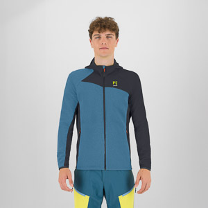 KARPOS AVERAU FULL-ZIP HOODIE FLEECE NIAGARA/VULCAN