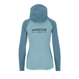 Karpos Camoscio W Hoodie Sterling Blue/Spring Lake