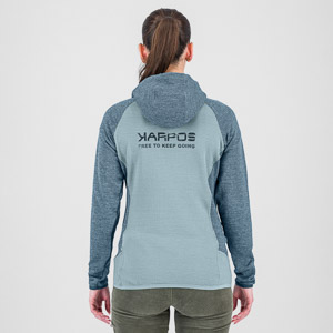 Karpos Camoscio W Hoodie Sterling Blue/Spring Lake