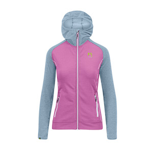 KARPOS AMBRIZZOLA W FULL-ZIP HOODIE BLOOM/MIST