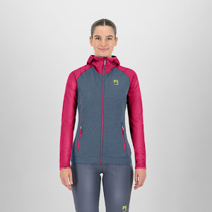 KARPOS AMBRIZZOLA W FULL-ZIP HOODIE OMBRE BLUE/INNUENDO