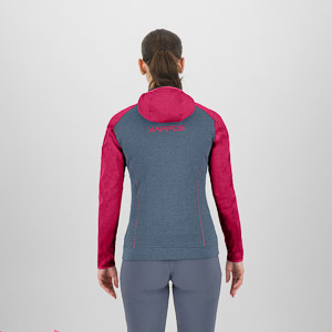 KARPOS AMBRIZZOLA W FULL-ZIP HOODIE OMBRE BLUE/INNUENDO