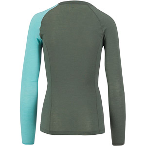 Karpos DINAMICO MERINO 130 dámske tričko s DR Thyme/Aqua Ski