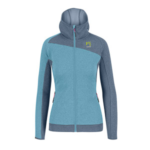 KARPOS AVERAU W FULL-ZIP HOODIE FLEECE DELPHINIUM/BLUEFIN
